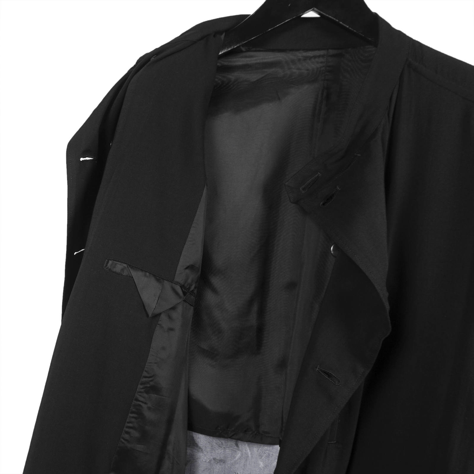 希少 06　BACKBONE　パイソン切替　ベルベット　テーラードジャケット　黒 REGULATION GABARDINE 5BUTTONS SINGLE JACKET(S Black): Yohji