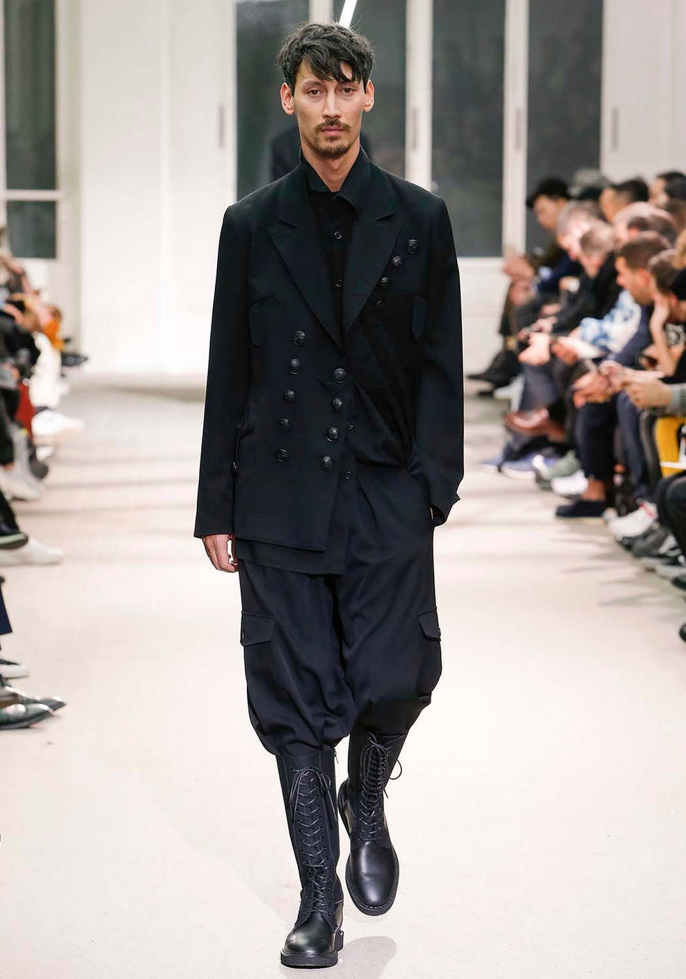 ヨウジヤマモト　ジャケット　黒 Y's for men yohji yamamoto 黒 3釦 シンプルジャケット (MC-J